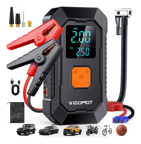 Auxiliar partida portatil veicular compressor ar emergencia