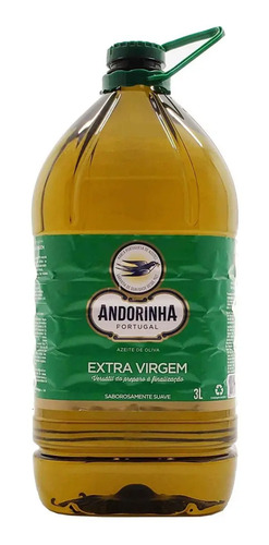 Azeite de Oliva Extra Virgem Português Andorinha Clássicos Galão 3l