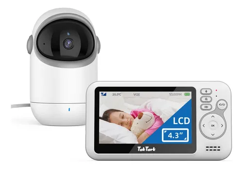 Baba eletronica com monitor do bebe taktark bm812 zoom 3x