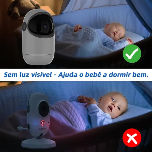 Babá Eletrônica Com Monitor Do Bebê Taktark Bm812 Zoom 3x