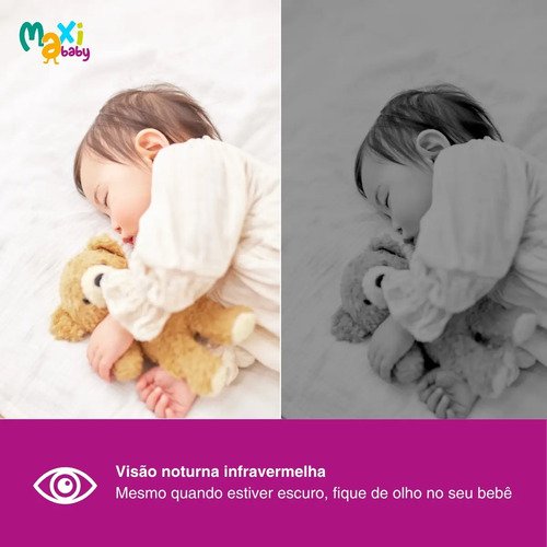 Babá Eletrônica Monitor 2.4 Sem Fio Zoom Baby On Maxi Baby