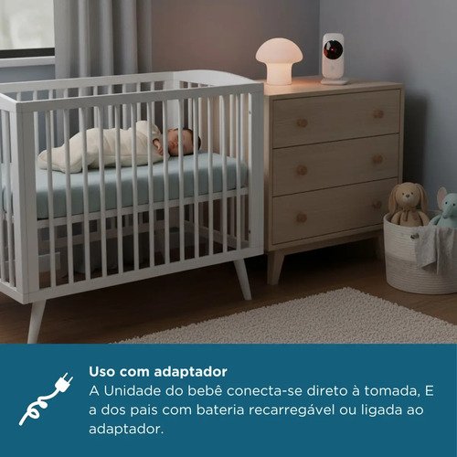 Babá Eletrônica Monitor 2.4 Sem Fio Zoom Baby On Maxi Baby