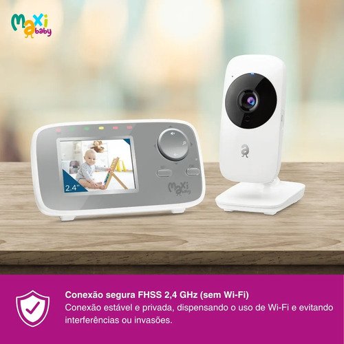 Babá Eletrônica Monitor 2.4 Sem Fio Zoom Baby On Maxi Baby