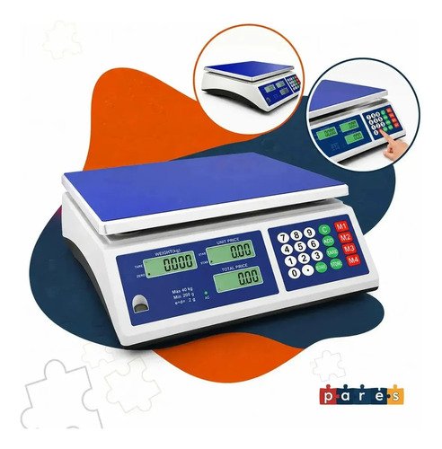 Balanca digital eletronica comercial 40kg precisao comercio