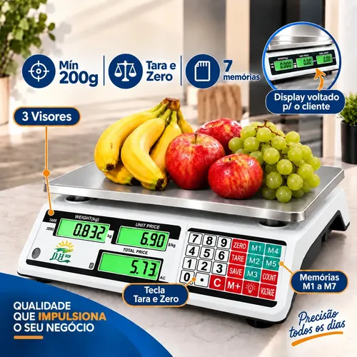 Balança Digital Eletrônica Comercial 40kg Precisão Comercio