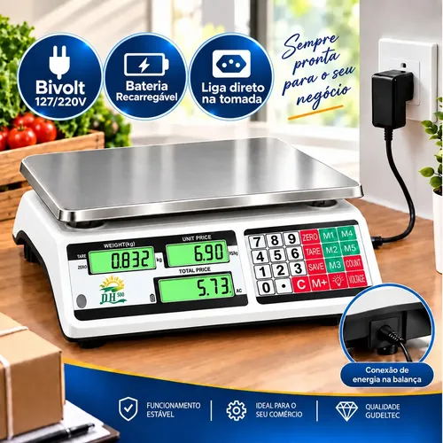 Balança Digital Eletrônica Comercial 40kg Precisão Comercio