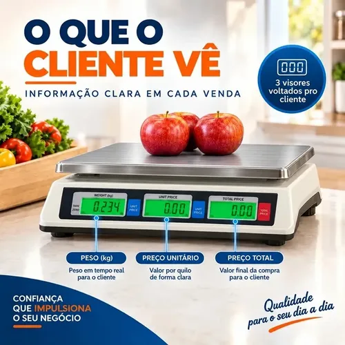 Balança Digital Eletrônica Comercial 40kg Precisão Comercio