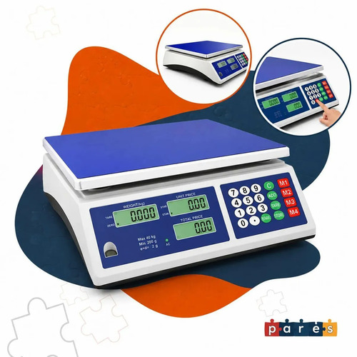 Balanca digital eletronica comercial 40kg precisao mercado a 1