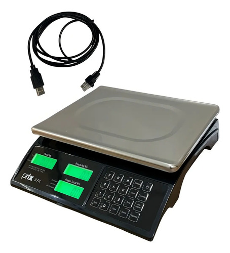 Balanca toledo prix 3 fit 32kg cabo usb toledo cor preto