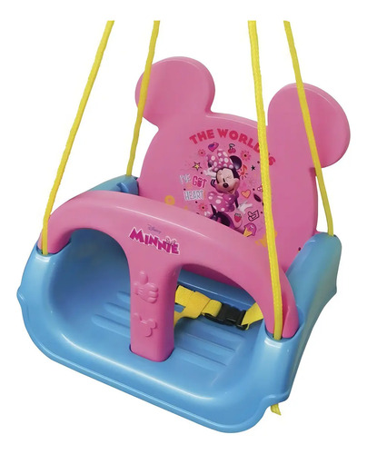 Balanco infantil minnie mouse 3 em 1 rosa playground xalingo