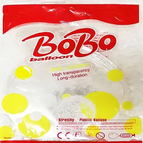 Balao bubble bolha 24 polegadas transparente kit com 50 unid