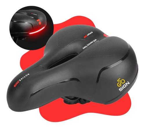 Banco bike selim grande para bicicleta super comfort molas v