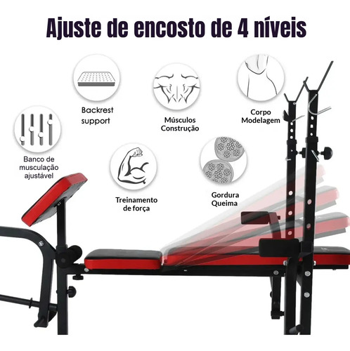 Banco De Supino Academia Em Casa Ginastica Esportes Exercit
