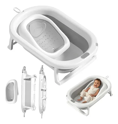 Banheira de bebe dobravel 45l com redutor de assento pipdip