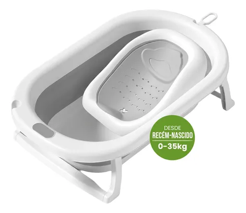 Banheira De Bebê Dobrável 45l Com Redutor De Assento Pipdip