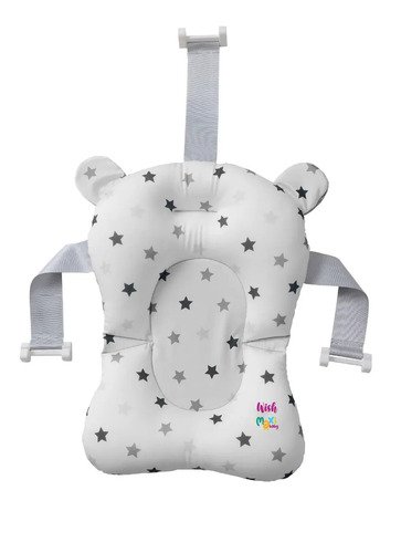 Banheira Para Bebê Dobrável C/suporte Wish Branco Maxi Baby