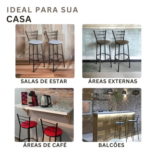 Banqueta Alta Bistro Para Bar Cozinha, Lanchonetes