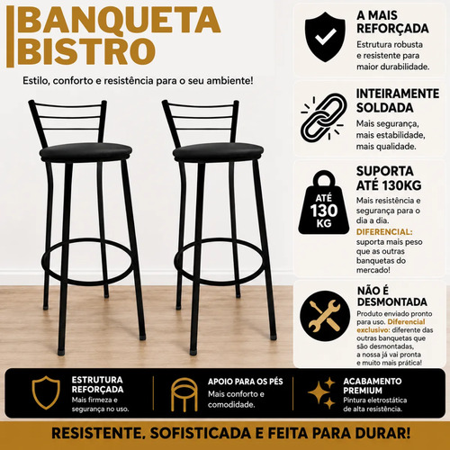 Banqueta Bistro Alta Cozinha, Balcão, Lanchonete