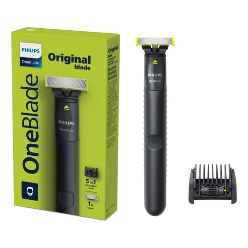 Barbeador e aparador eletrico philips oneblade com pente 5 e 1