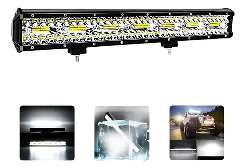 Barra de led curva 8d 12v 24v 390w p truck caminhao carreta