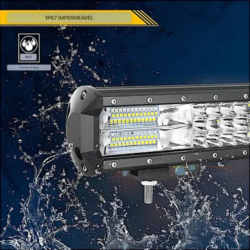 Barra De Led Curva 8d 12v 24v 390w P Truck Caminhão Carreta