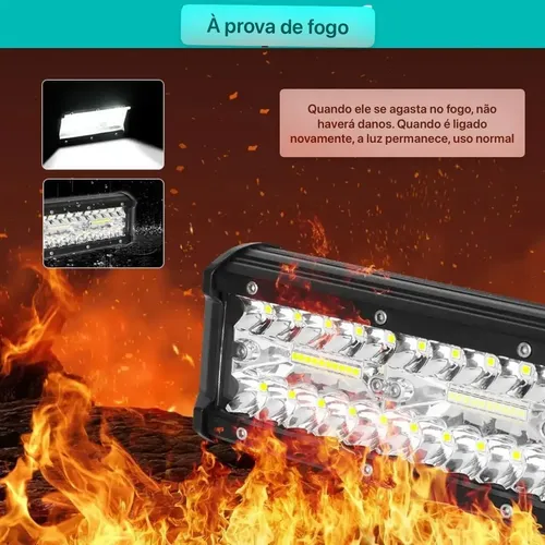 Barra De Led Curva 8d 12v 24v 390w P Truck Caminhão Carreta
