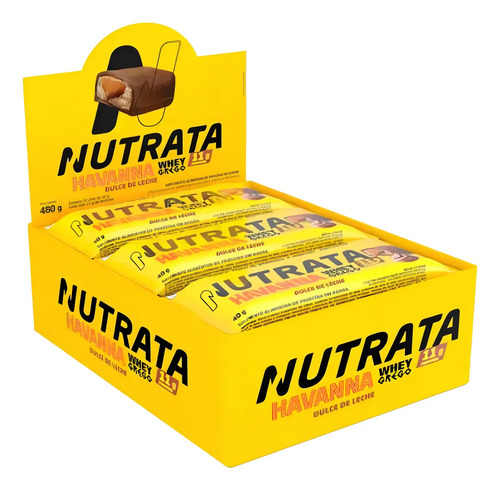 Barra de proteina nutrata whey grego havanna de doce de leit