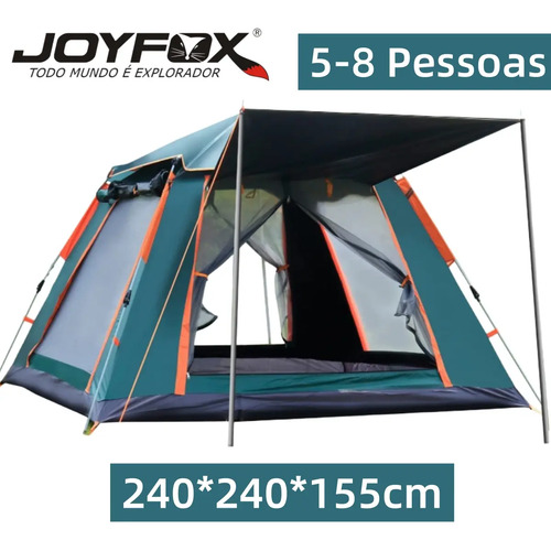 Barraca automatica joyfox camping 5 8 pessoas impermeavel up 1