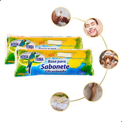 Base glicerinada branca para sabonete nossa terra