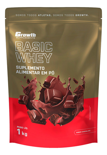 Basic whey 1kg growth supplements chocolate