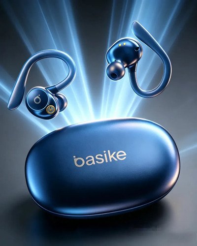 Basike fone de ouvido bluetooth 54 tws com ear clip e gancho