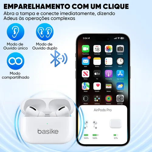 Basike Fone De Ouvido Sem Fio Bluetooth Para Bluetooth 5.3