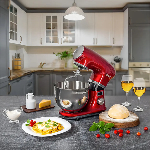 Batedeira Planetária Digital Oster Bowl Inox 5l C/ Pedestal Cor Vermelho
