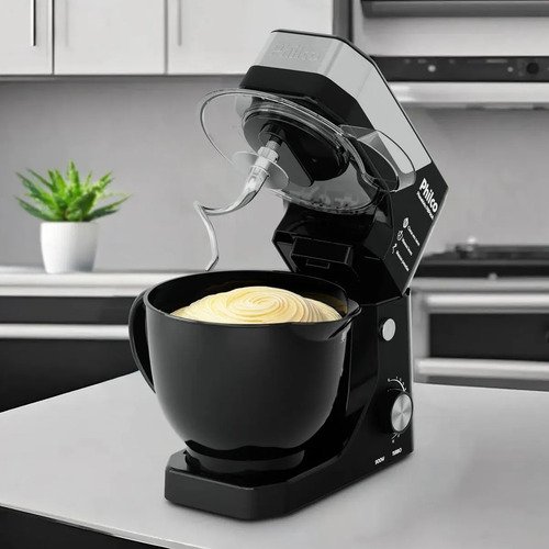 Batedeira Planetária Philco 900W 5L Preta 12 Velocidades Turbo PBP90A