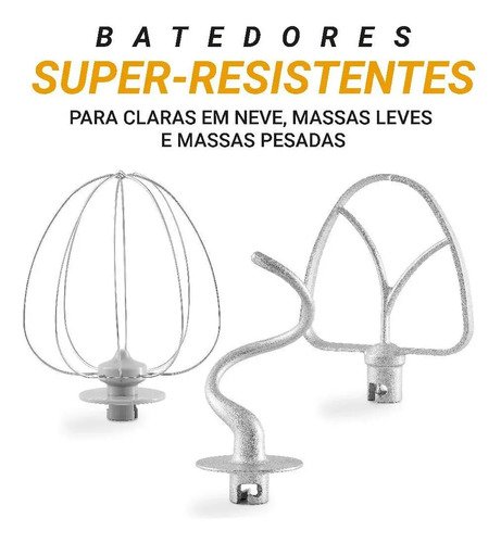 Batedeira Planetária Philco 900W 5L Preta 12 Velocidades Turbo PBP90A