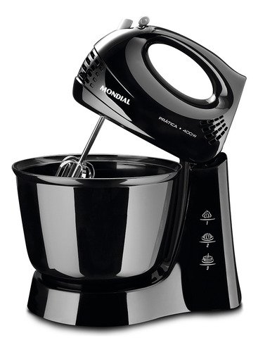 Batedeira pratica mondial preto 400w b 44 b