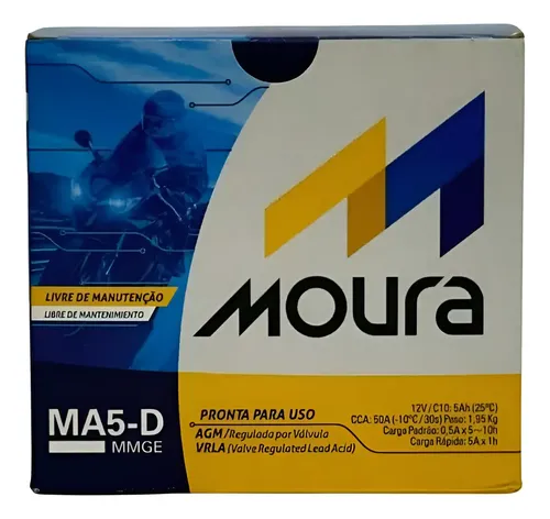 Bateria 5ah cg 125ks cg 150 titan 150 ks biz 125ks mour moto