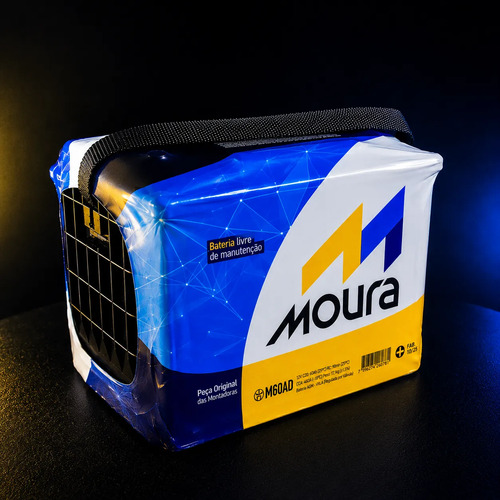 Bateria de carro moura 60ah amperes m60ad moura frete gratis