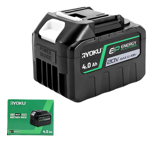 Bateria de ion de litio 20v ryoku para ferramentas eletricas