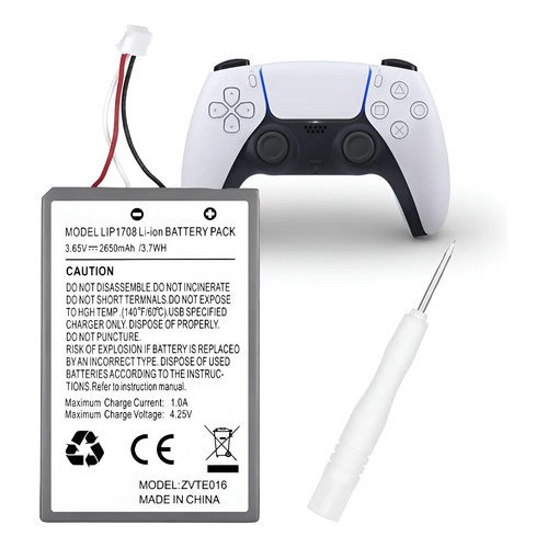 Bateria dualsense ps5 controle playstation 5 lip1708 2650mah 1