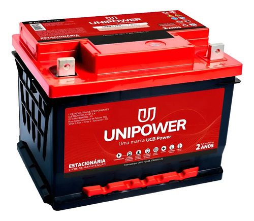 Bateria estacionaria 12v 70ah unipower upmf1270 servidores d