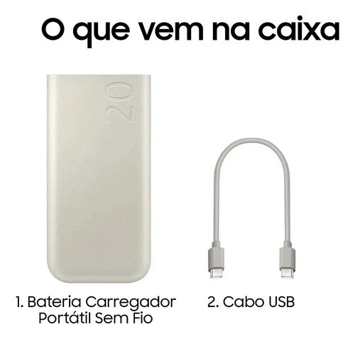 Bateria Externa Samsung 20000mah Portátil Super Rápido 45w