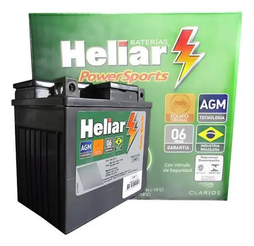 Bateria Heliar Htz6l 12v 5ah Moto Honda Fan Bros Xre 125/150
