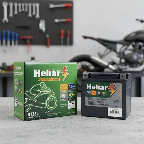 Bateria Heliar Htz6l 12v 5ah Moto Honda Fan Bros Xre 125/150