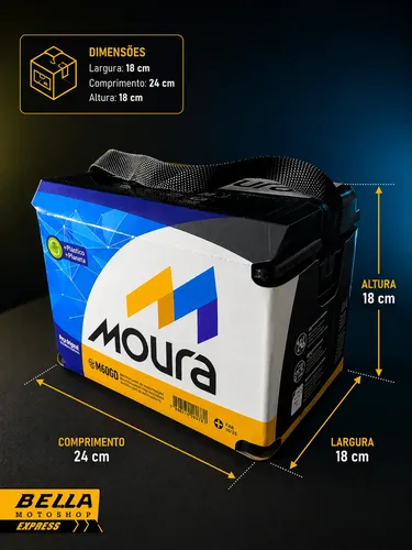 Bateria Moura M60gd Gol Fox Onix Argo Palio Ka Selada 60ah