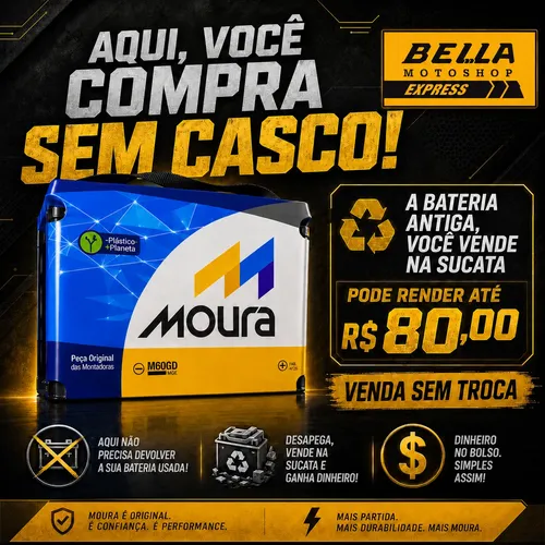 Bateria Moura M60gd Gol Fox Onix Argo Palio Ka Selada 60ah