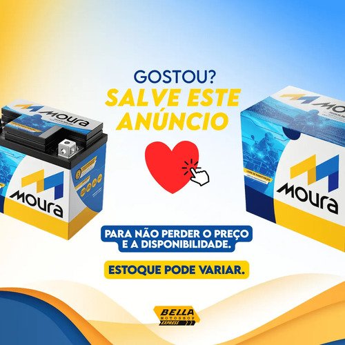 Bateria Moura Titan Fan Biz Bros Fazer 125 150 160 Flex Xre