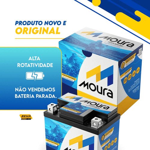 Bateria Moura Titan Fan Biz Bros Fazer 125 150 160 Flex Xre