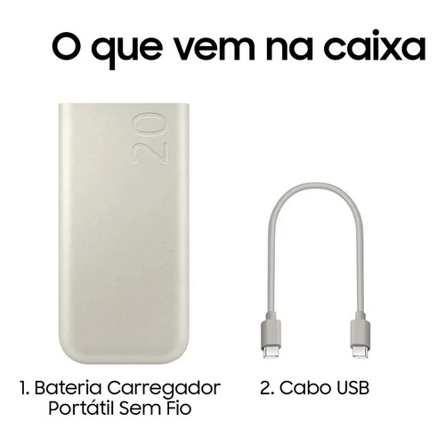 Bateria Samsung Carregador Portatil 3x USB-C 20000mAh Super Rapida 45W