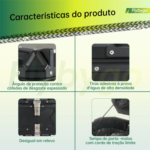 Baú Bauleto 65 Litros Aluminio Base Universal Todas As Motos
